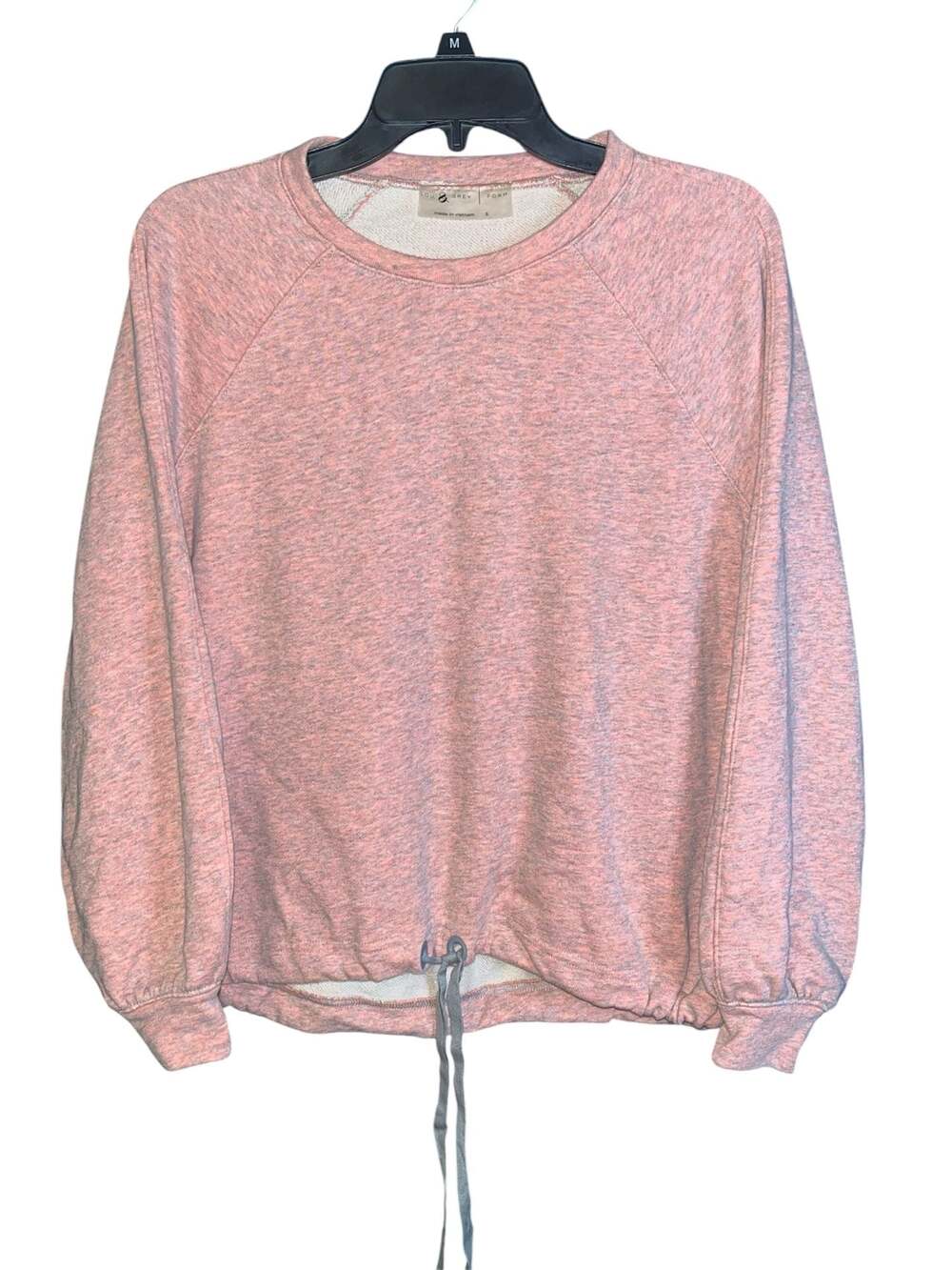 Lou & Grey Form Pink Heathered Drawstring Sweatshirt Size S